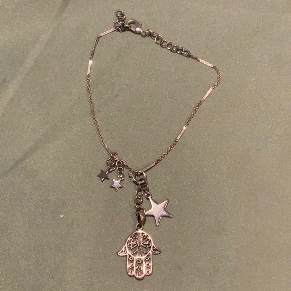 Sterling silver Hamsa Hand bracelet